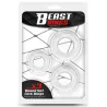 Beast Rings Lot de 3 cockrings souples Beast Rings Transparents